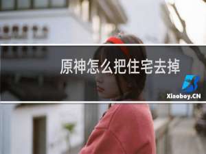 原神怎么把住宅去掉
