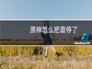 原神怎么把雷停了