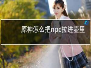 原神怎么把npc拉进壶里