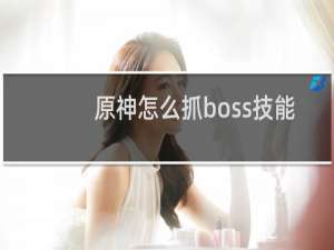 原神怎么抓boss技能