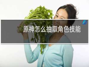 原神怎么抽取角色技能