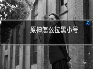 原神怎么拉黑小号
