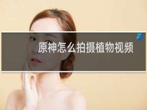 原神怎么拍摄植物视频