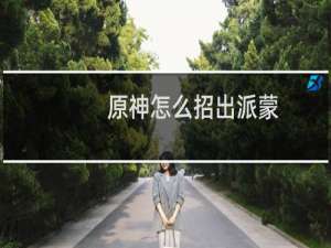 原神怎么招出派蒙