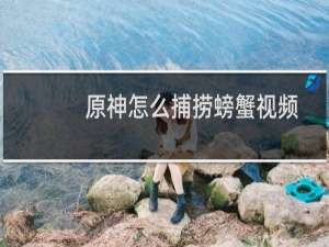 原神怎么捕捞螃蟹视频