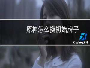 原神怎么换初始牌子