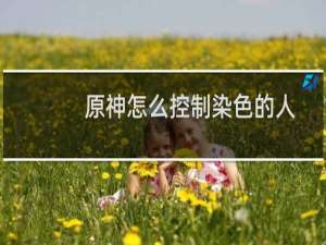 原神怎么控制染色的人