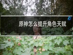 原神怎么提升角色天赋