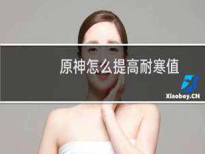 原神怎么提高耐寒值