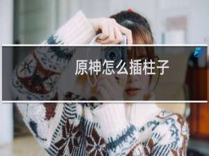 原神怎么插柱子