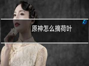 原神怎么摘荷叶