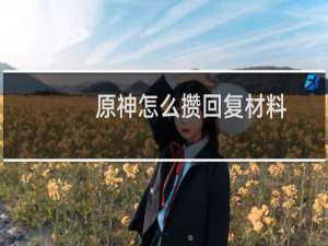 原神怎么攒回复材料