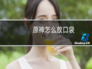 原神怎么放口袋