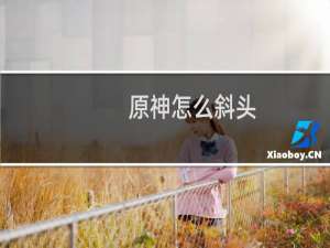 原神怎么斜头
