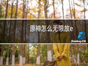 原神怎么无限放e