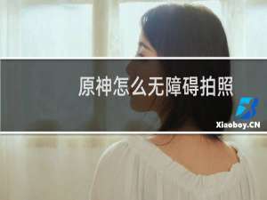 原神怎么无障碍拍照