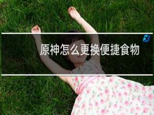 原神怎么更换便捷食物