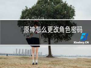 原神怎么更改角色密码
