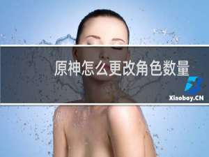 原神怎么更改角色数量