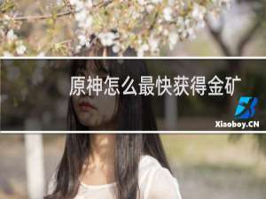 原神怎么最快获得金矿