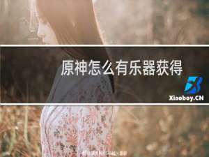 原神怎么有乐器获得