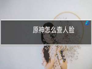 原神怎么查人脸