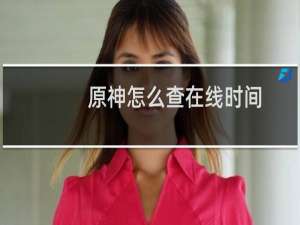 原神怎么查在线时间