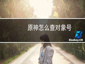 原神怎么查对象号