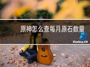 原神怎么查每月原石数量