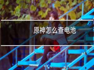 原神怎么查电池