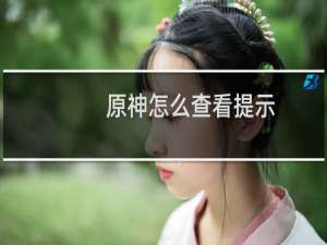 原神怎么查看提示