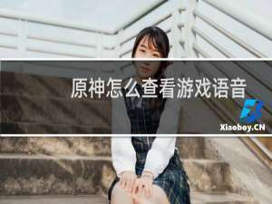 原神怎么查看游戏语音