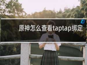 原神怎么查看taptap绑定