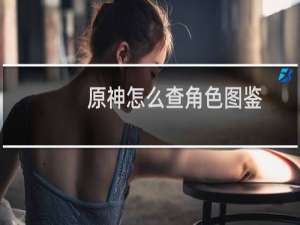 原神怎么查角色图鉴