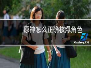 原神怎么正确核爆角色