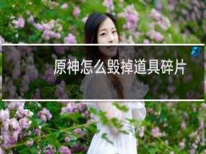 原神怎么毁掉道具碎片