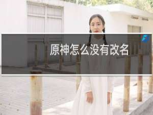 原神怎么没有改名
