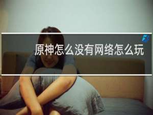 原神怎么没有网络怎么玩