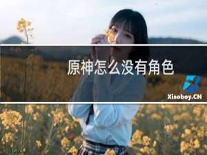 原神怎么没有角色