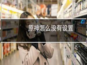 原神怎么没有设置