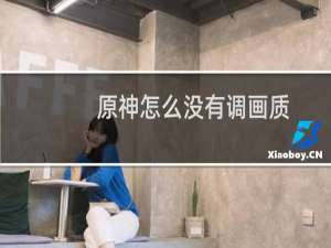 原神怎么没有调画质