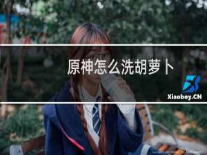 原神怎么洗胡萝卜