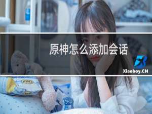 原神怎么添加会话
