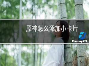 原神怎么添加小卡片