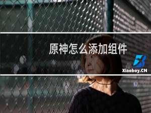 原神怎么添加组件