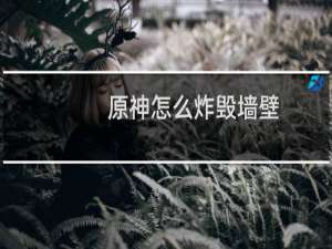 原神怎么炸毁墙壁