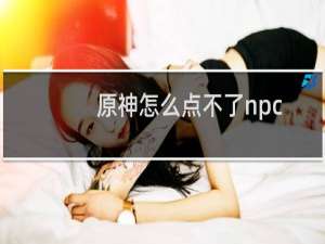 原神怎么点不了npc