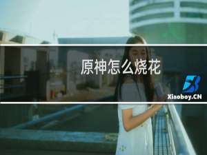 原神怎么烧花
