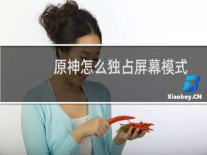 原神怎么独占屏幕模式
