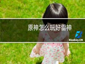 原神怎么玩好雷神